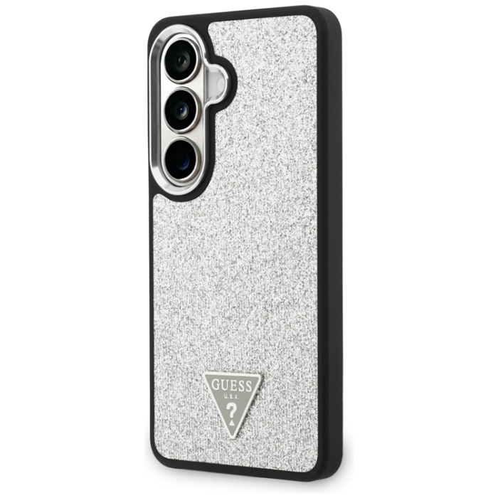 Guess - Guess Mobilskal För Galaxy S26 MagSafe Fixed Glitter Triangle - Silver