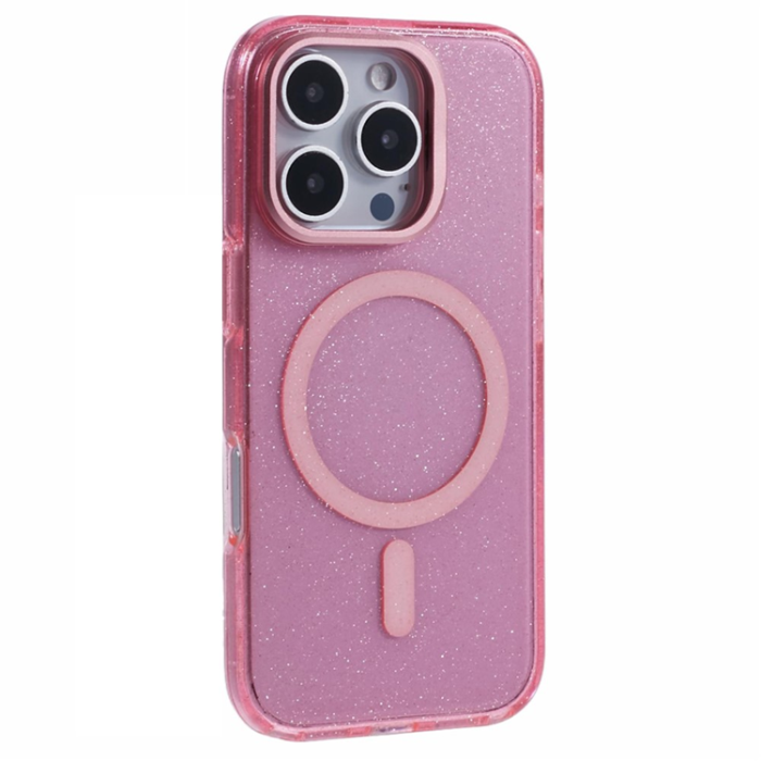 KIGC - KIGC iPhone 16 Pro Mobilskal MagSafe Epoxy Kickstand - Rosa