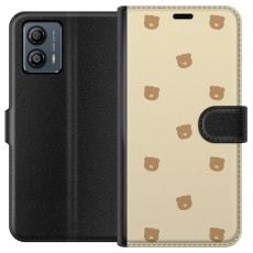 iSecrets - Pl&aring;nboksfodral till Motorola Moto G53 med Bj&ouml;rnm&ouml;nster