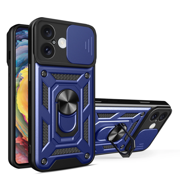 OEM - iPhone 16 Mobilskal Hybrid Armor Camshield - Blå
