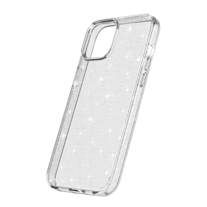 Taltech - iPhone 15 Plus Mobilskal Glittrande - Vit