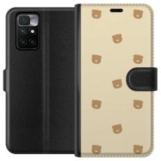 iSecrets - Pl&aring;nboksfodral till Xiaomi Redmi 10 med Bj&ouml;rnm&ouml;nster