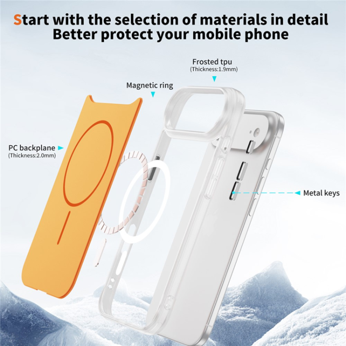 A-One Brand - iPhone Air Mobilskal MagSafe Skin Touch TPU PC