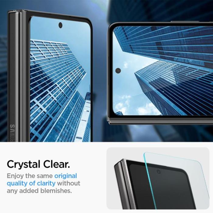 UTGATT - Spigen Galaxy Z Fold 5 Härdat Glas Skärmskydd EZ Fit