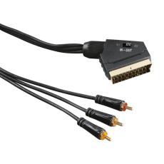 Hama - HAMA Kabel Video Scart-3xRCA Guld Svart 1.5m