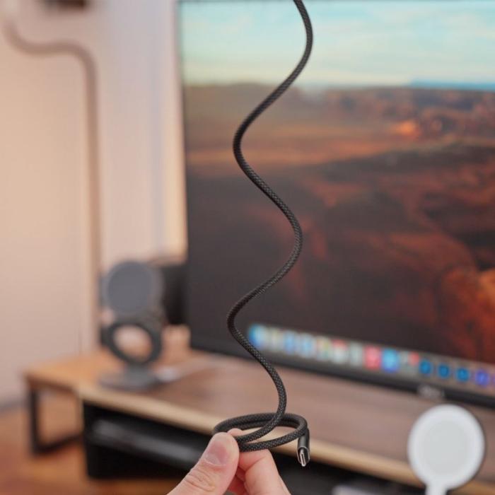 STATIK - STATIK Magnetisk Kabel Magstack Pro USB-C Till USB-C Svart 2m