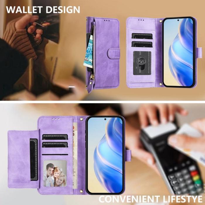 OEM - Mobilfodral för Samsung Galaxy S26 Ultra Konstläder Fickor - Lila