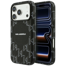 KARL LAGERFELD - Karl Lagerfeld Mobilskal till iPhone 17 Pro Max Magsafe Monogram logo - Svart
