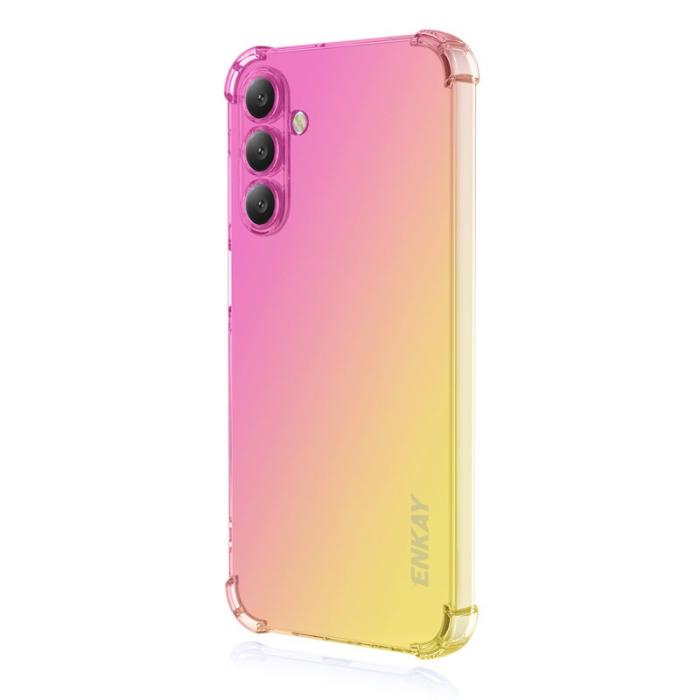 ENKAY - Enkay Mobilskal för Samsung Galaxy S26 Plus TPU Stöttålig - Rosa/Guld