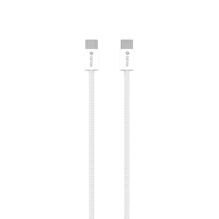 Devia - Devia USB-C Till USB-C 60W 1m Kabel 3A Smart EC325 PD - Vit