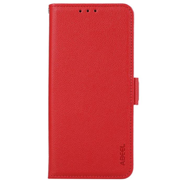 ABEEL - ABEEL Mobilskal till Samsung Galaxy A06 4G Litchi Textur Röd