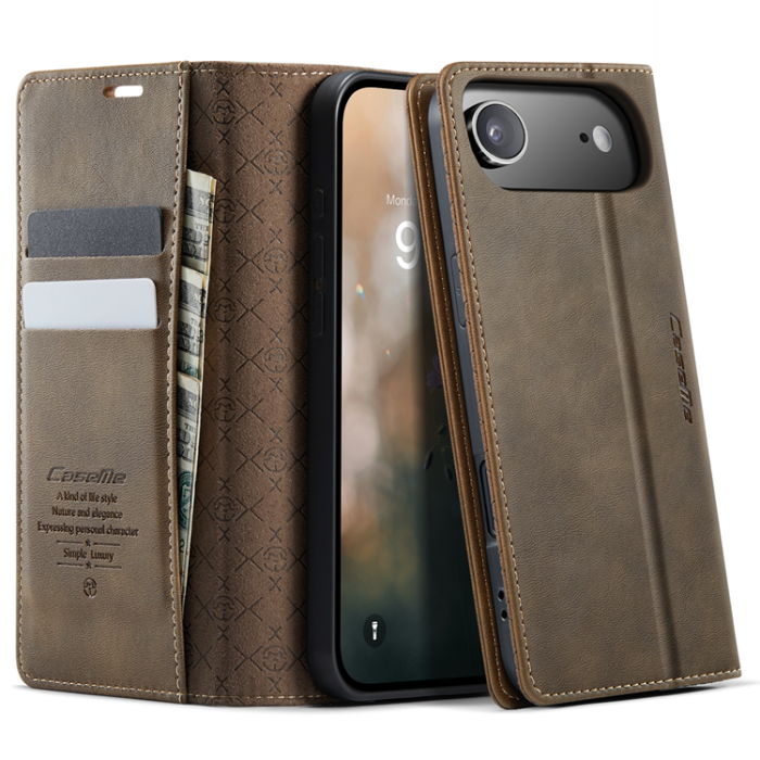 Caseme - Caseme iPhone Air Plånboksfodral RFID Blocking 033 - Kaffe