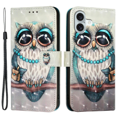 A-One Brand - iPhone 16 Plus Plånboksfodral Printing Pattern Med Rem