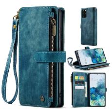 Caseme - CASEME Konstl&auml;der Pl&aring;nboksfodral f&ouml;r Samsung Galaxy S20 Plus - Bl&aring;
