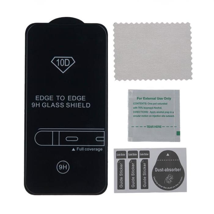 OEM - iPhone 16 Härdat Glas Skärmskydd 10D - Svart