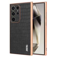 AZNS - AZNS Samsung Galaxy S22 Ultra Fodral KonstL&auml;der - Svart
