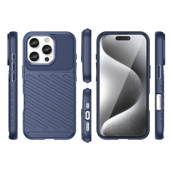 OEM - iPhone 16 Pro Max Mobilskal Silikon Thunder - Blå