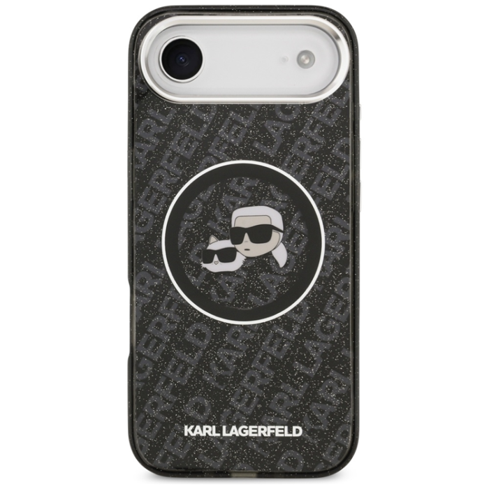 KARL LAGERFELD - Karl Lagerfeld iPhone Air Mobilskal Magsafe Glitter Karl Och Choupette Heads