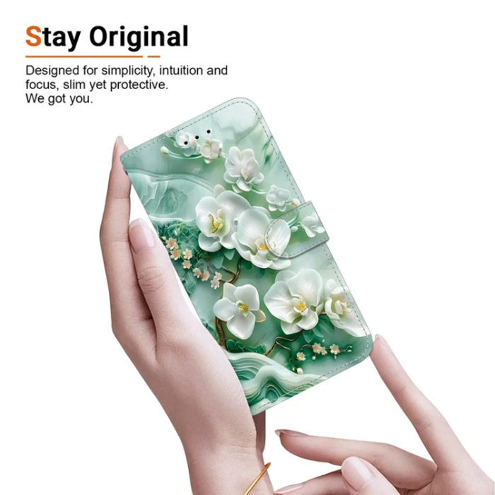 A-One Brand - iPhone 17 Pro Max Plånboksfodral Med Lanyard - Jade Flower