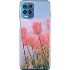 iSecrets - Mobilskal till Motorola Moto G100 med Rosa Tulpaner