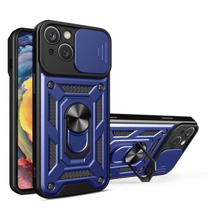 OEM - iPhone 15 Plus Mobilskal Camshield Hybrid Armor - Blå
