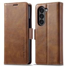 LC.imeeke - LC.IMEEKE Samsung Galaxy Z Fold5 Pl&aring;nboksfodral Konstl&auml;der - Brun