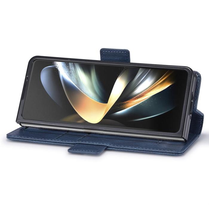 LC.imeeke - LC.IMEEKE Samsung Galaxy Z Fold5 Plånboksfodral Konstläder - Blå