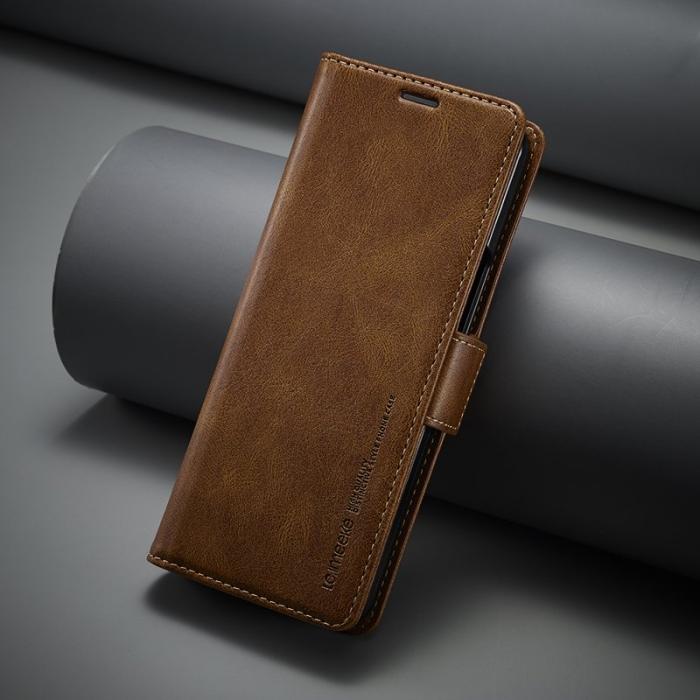LC.imeeke - LC.IMEEKE Samsung Galaxy Z Fold5 Plånboksfodral Konstläder - Brun