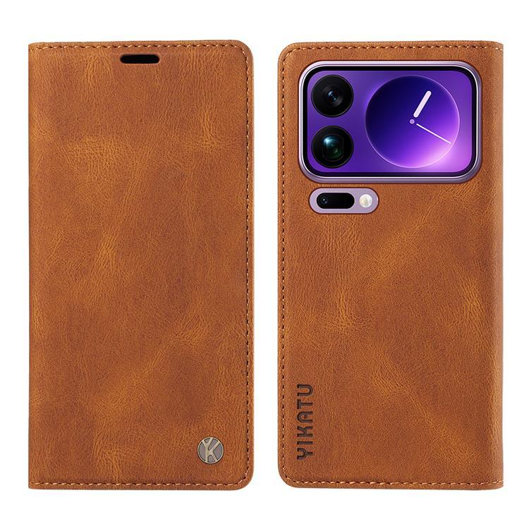YIKATU Xiaomi 17 Pro Max Plånboksfodral Skin Touch - Brun | 2353 | AlltMobil