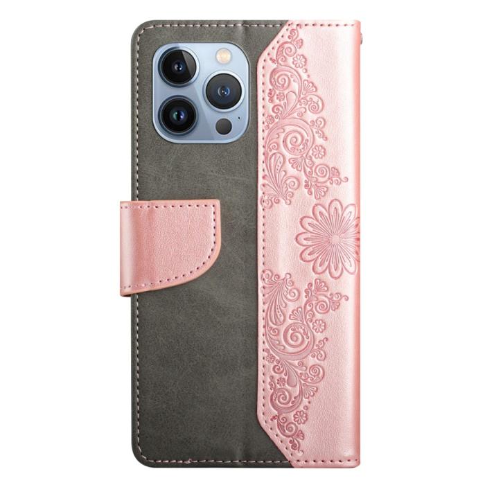 OEM - Fjärilar iPhone 13 Pro Max Plånboksfodral - Rose Gold