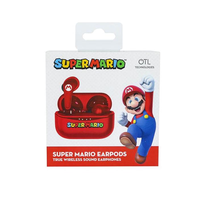 Super Mario - Super Mario Hörlurar In-Ear TWS - Röd
