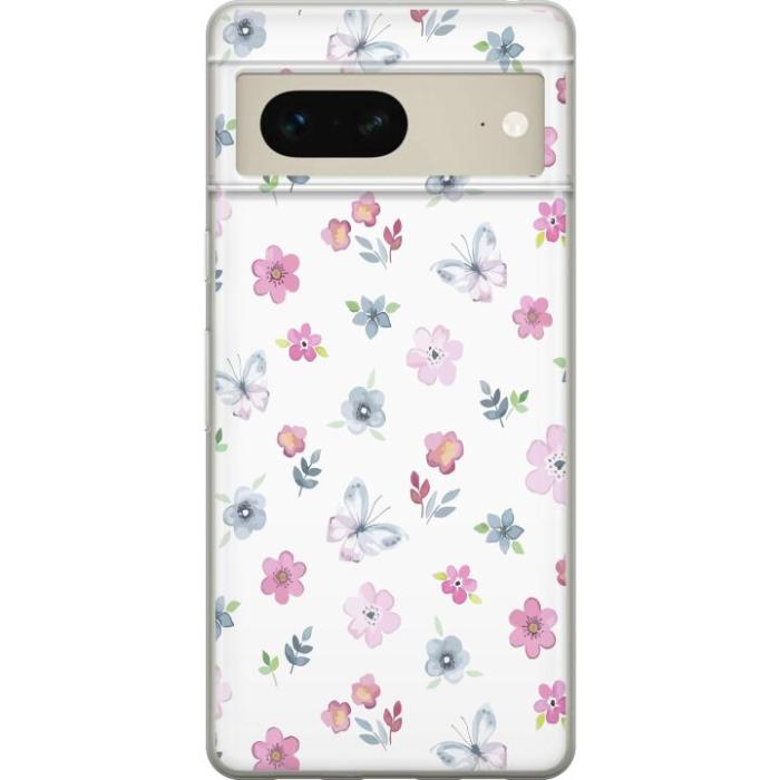 iSecrets - Mobilskal till Google Pixel 7 med Blommor och fjärillar