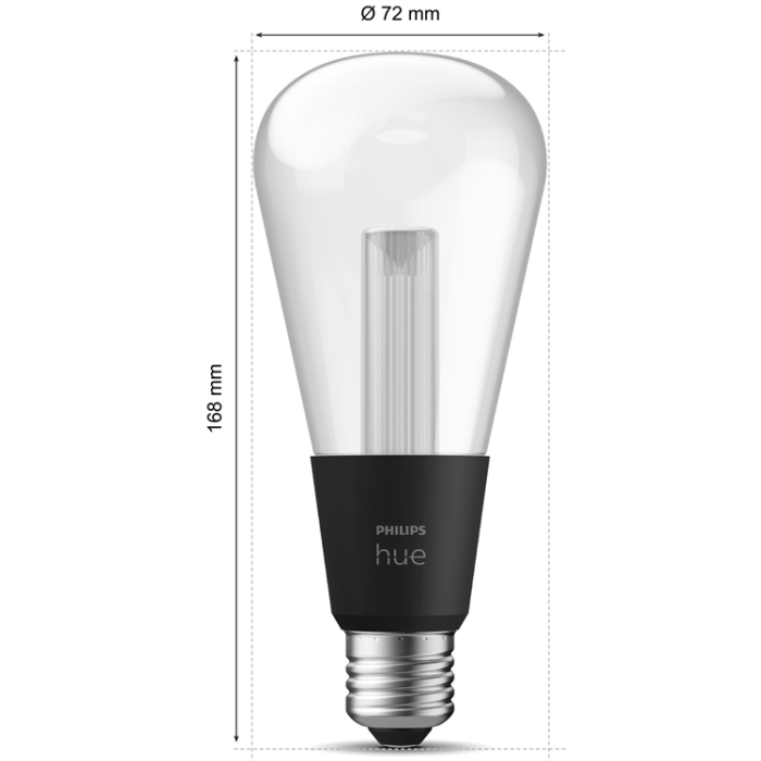 Philips - Philips Hue Lightguide Edison ST72 E27 White and Color Ambiance