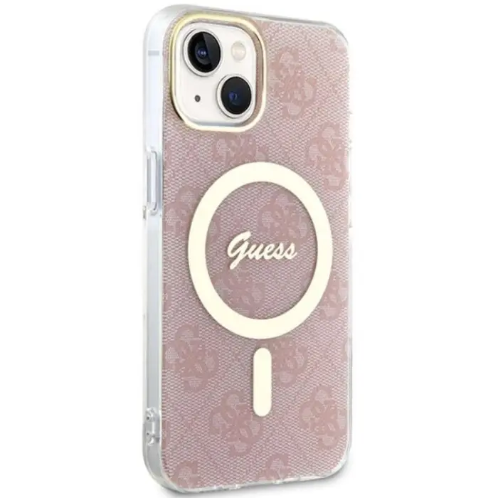 Guess - Guess iPhone 15/14/13 Mobilskal Magsafe IML - Rosa