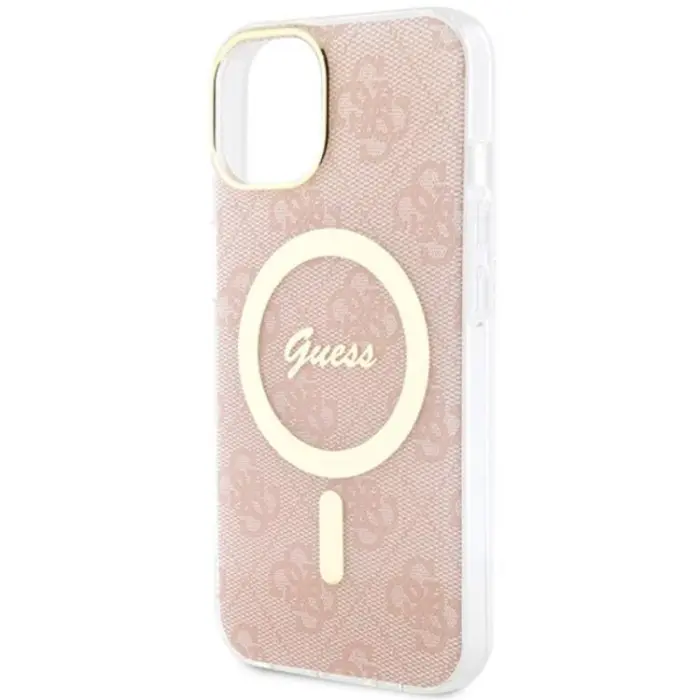 Guess - Guess iPhone 15/14/13 Mobilskal Magsafe IML - Rosa