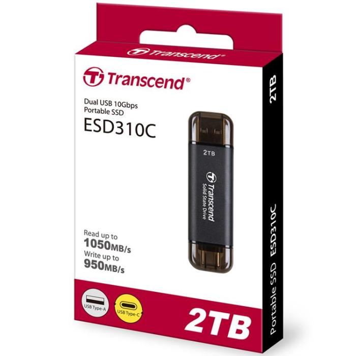 Transcend - Transcend Portabel SSD USB-C 2TB - Svart