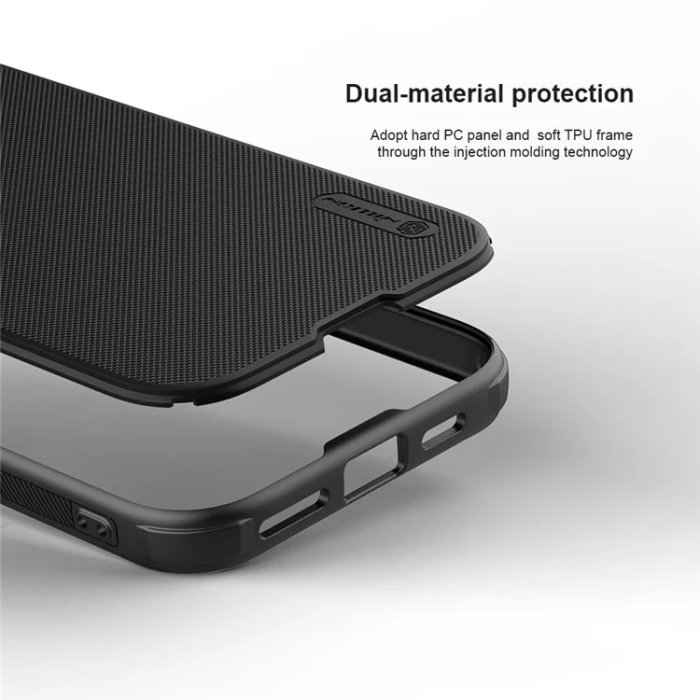 Nillkin - Nillkin iPhone 16 Mobilskal MagSafe Frosted Shield Pro - Svart