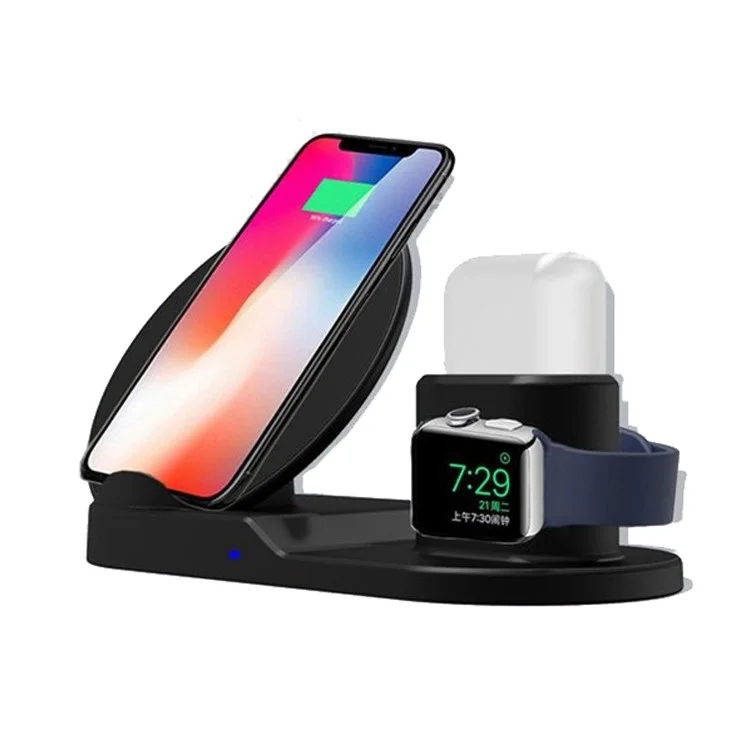 3in1 Trådlös Laddare iPhone Apple Watch Airpods utan FOD (Svart) | 505295 | AlltMobil