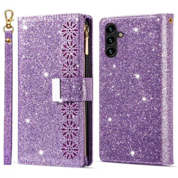 OEM - Starry Sky Samsung Galaxy S26 Fodral Äkta Läder - Lila