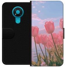 iSecrets - Plånboksfodral till Nokia 3.4 med Rosa Tulpaner