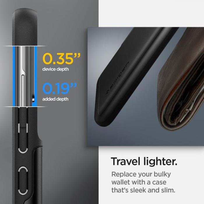 UTGATT1 - Spigen Slim Armor CS Skal Galaxy S22 Plus - Svart