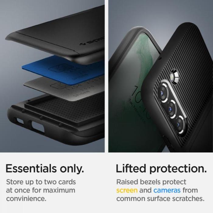 UTGATT1 - Spigen Slim Armor CS Skal Galaxy S22 Plus - Svart
