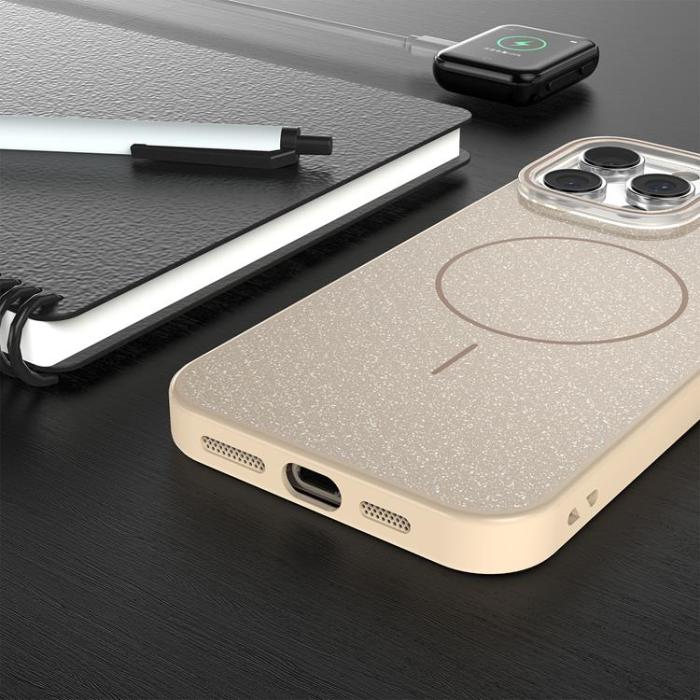 OEM - iPhone 14 Pro Mobilskal MagSafe Glitter Thin - Brun