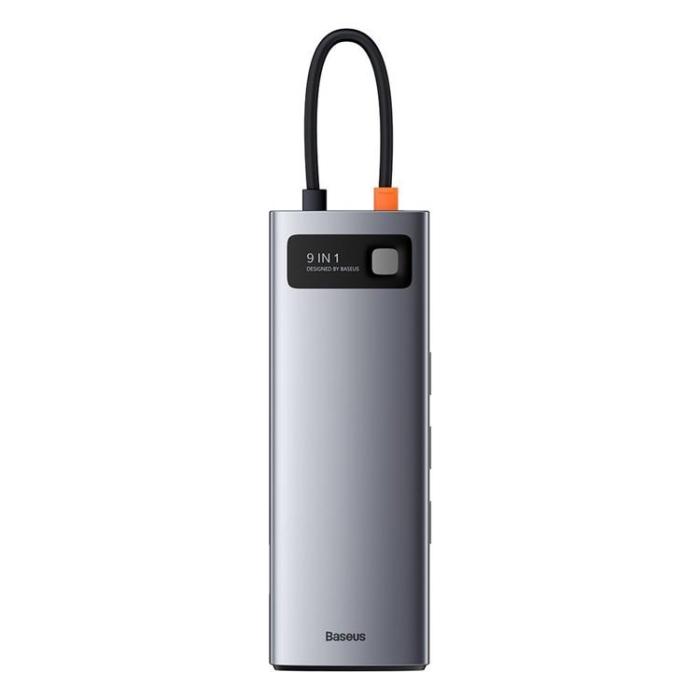 BASEUS - [9in1] Baseus HUB Multifunctional 100W - Grå