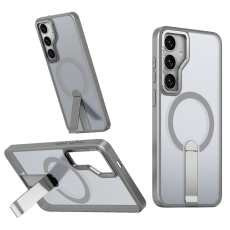 A-One Brand - Galaxy S25/S24 Mobilskal MagSafe Kickstativ Acrylic - Titangrå