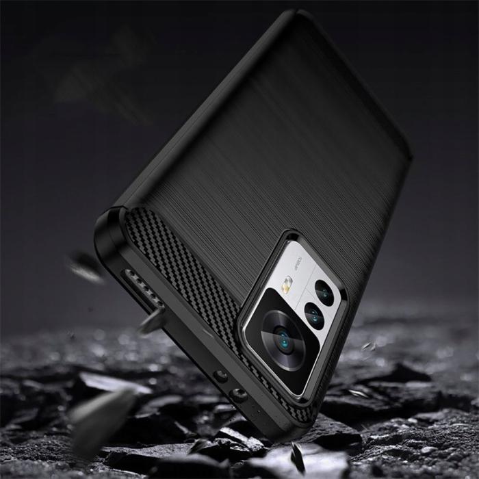 UTGATT - Tech-Protect Xiaomi 12T/12T Pro Skal Tpucarbon - Svart
