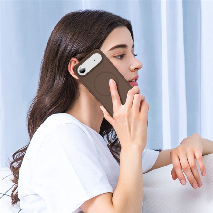 A-One Brand - iPhone Air Mobilskal MagSafe PC + TPU Shockproof - Kaffe