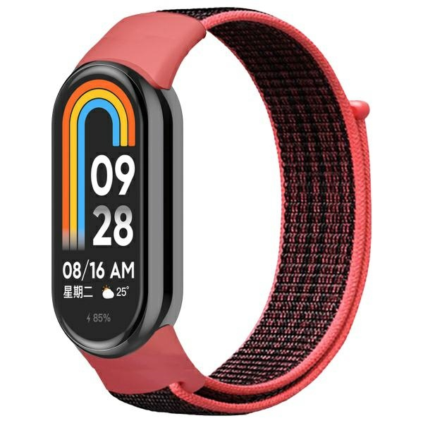 Beline Xiaomi Mi Band 9/8 Armband NylonLoop - Röd | 5122 | AlltMobil