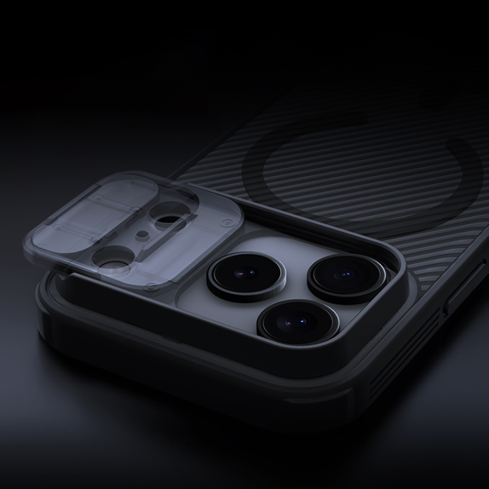 Nillkin - Nillkin iPhone 17 Pro Mobilskal MagSafe CamShield Pro - Transparent Svart