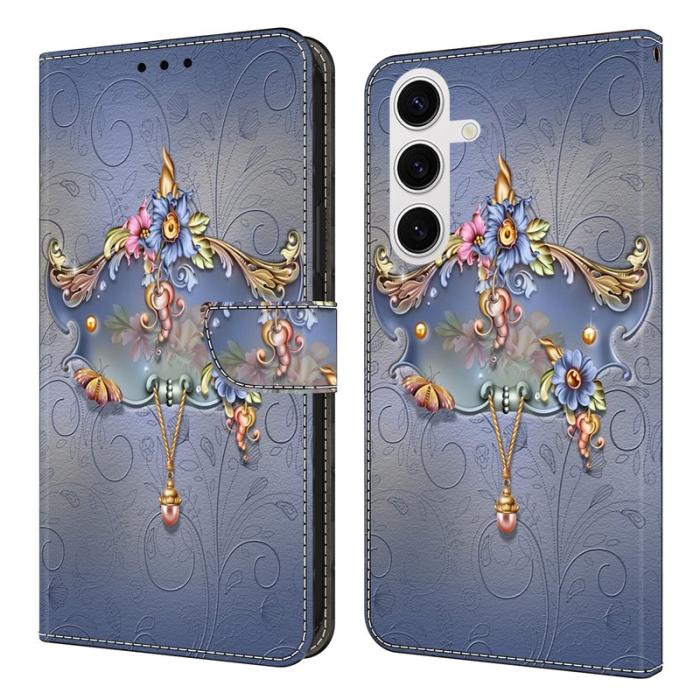 OEM - Samsung Galaxy S26 Plånboksfodral Konstläder Med Ställ - Blommotiv